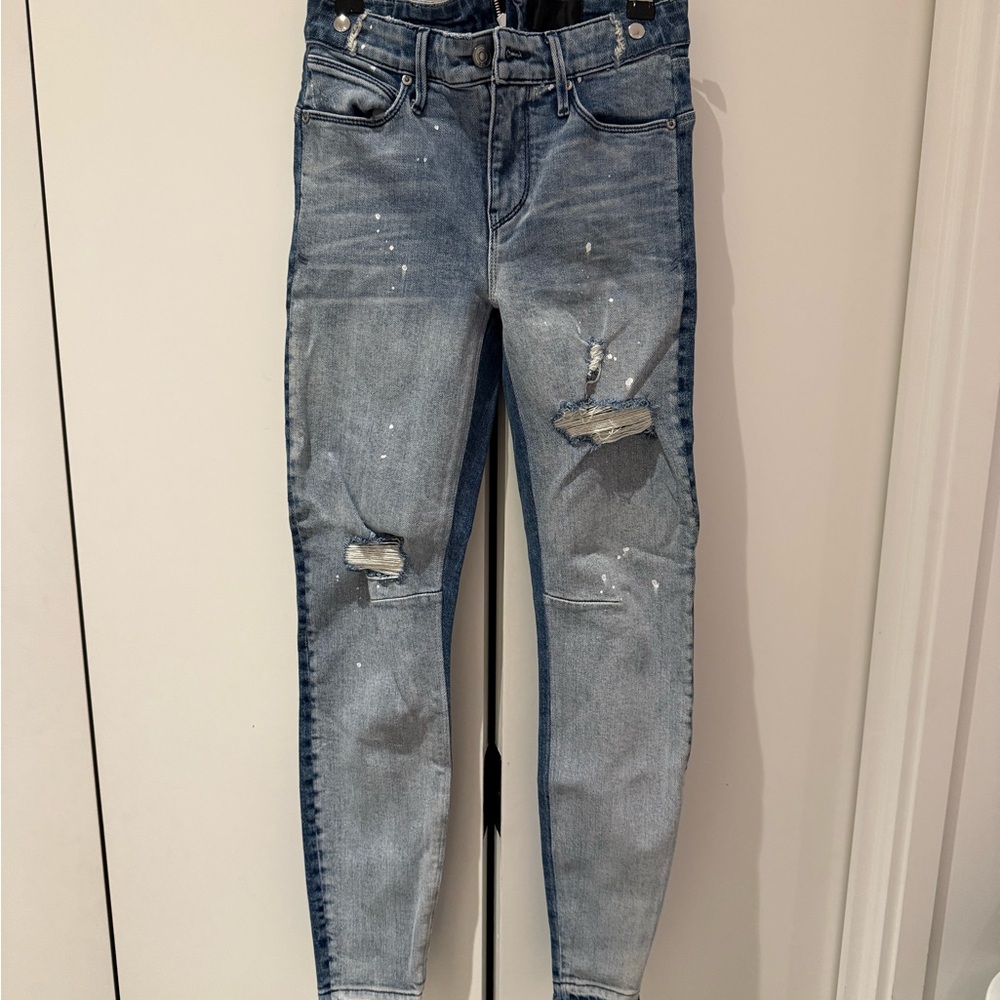 Distressed Blue  Reversed Women's Jeans